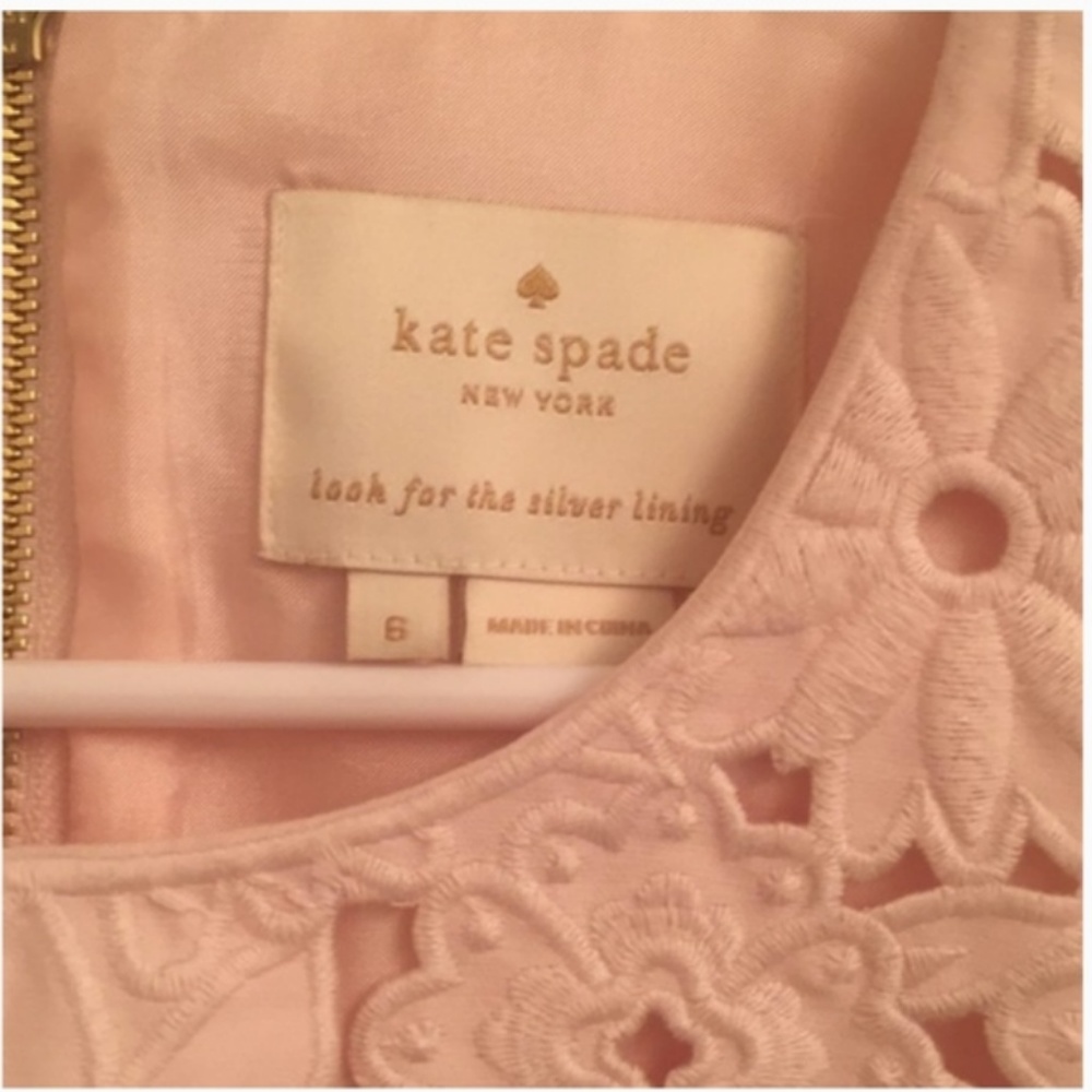 kate spade pink floral lace cut out dress size 6 nwot - Picture 4 of 5